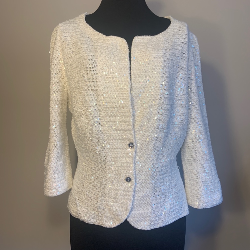 Iisli Size 8 Bridal Swarovski Handknit Jacket